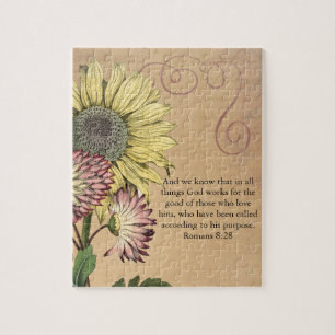 zonnebloem bijbelvers legpuzzel