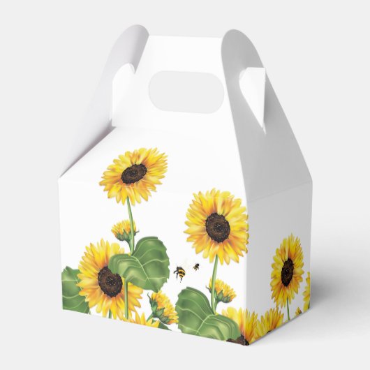 Zonnebloem Bijen Bedankt Bedankdoosjes (Achterkant)