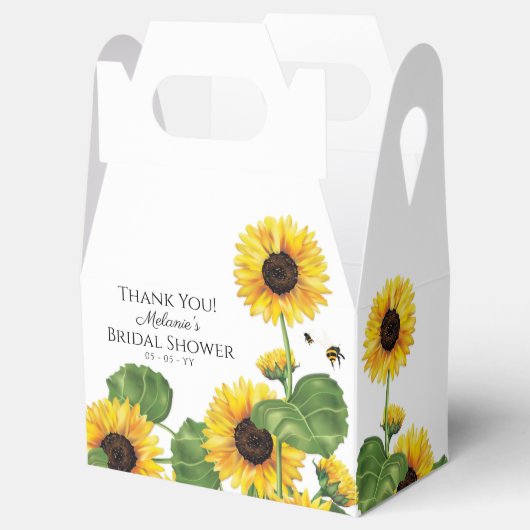 Zonnebloem Bijen Bedankt Bedankdoosjes (Geopend)