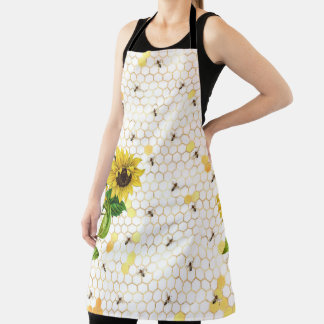 Zonnebloem Bijenkorf Honingraat Gouden Honing Schort