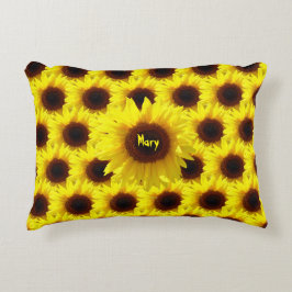Zonnebloem - Binnenvlieger - Dun Accent Pillow Kussen