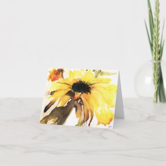 Zonnebloem - BLANK Note Kaart (Voorkant)