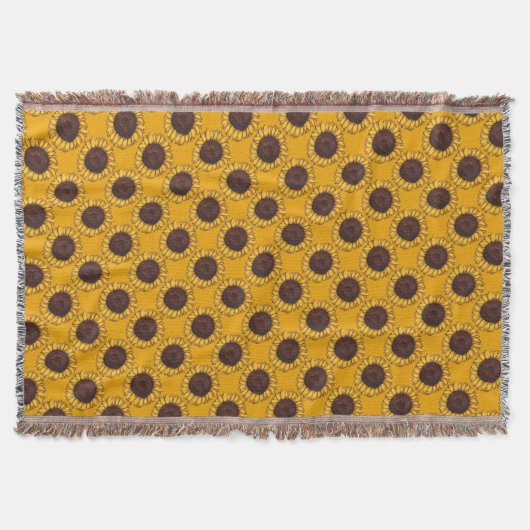 Zonnebloem Blanket Yellow Sunflower Throw Blanket Deken (Voorkant)