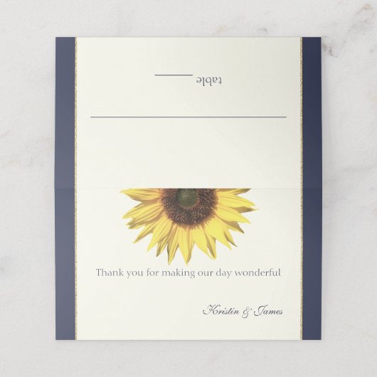 Zonnebloem blauw en Ivoor Zitplaatsen (Buitenkant ongevouwen)