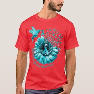 Zonnebloem Blauwgroen Myasthenia Gravis Aware T-shirt