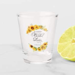 Zonnebloem Bloemboog Herfst Bruidsdouche Shot Glas