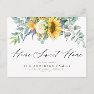Zonnebloem bloemen bewegend Briefkaart