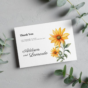 Zonnebloem bloemen botanische zomer Dank u Kaart