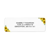 Zonnebloem Bloemen Custom Modern Afstuderen Etiket (Voorkant)