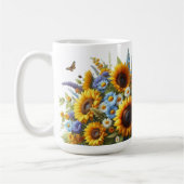 Zonnebloem Bloemen Gepersonaliseerde Mok