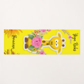 Zonnebloem Bloemen Giraffe Yoga Mat (Voorkant (horizontaal))