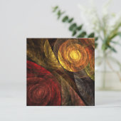 Zonnebloem Bloemen Modern Abstract Kunstpatroon (Staand voorkant)