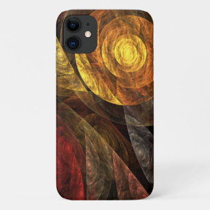 Zonnebloem Bloemen Modern Abstract Kunstpatroon iPhone 11 Hoesje