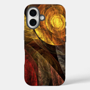 Zonnebloem Bloemen Modern Abstract Kunstpatroon iPhone 16 Hoesje