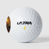 Zonnebloem Bloemen Modern Abstract Kunstpatroon Golfballen (Logo)