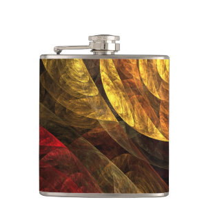 Zonnebloem Bloemen Modern Abstract Kunstpatroon Heupfles