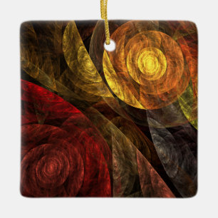 Zonnebloem Bloemen Modern Abstract Kunstpatroon Keramisch Ornament