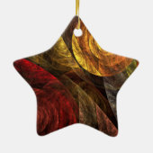 Zonnebloem Bloemen Modern Abstract Kunstpatroon Keramisch Ornament (Achterkant)