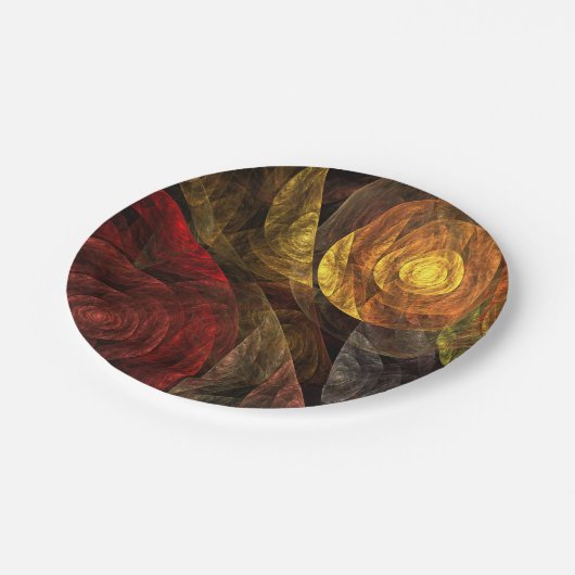 Zonnebloem Bloemen Modern Abstract Kunstpatroon Papieren Bordje (Gekanteld)