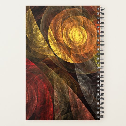 Zonnebloem Bloemen Modern Abstract Kunstpatroon Planner (Achterkant)