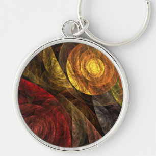 Zonnebloem Bloemen Modern Abstract Kunstpatroon Sleutelhanger