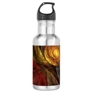 Zonnebloem Bloemen Modern Abstract Kunstpatroon Waterfles