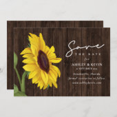 Zonnebloem Bloemen Over Hout Wedding Save The Date