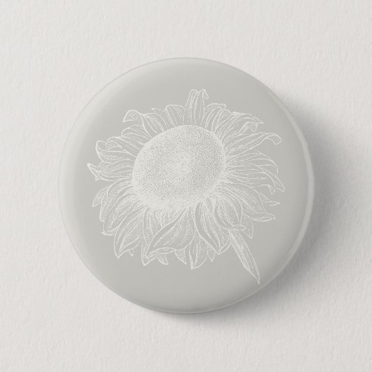 Zonnebloem - bloemenbloem ronde button 5,7 cm (Voorkant)