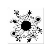 Zonnebloem bloemenkarton maken patroon rubberstempel (Afrduk)