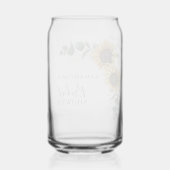 Zonnebloem Bloemgroen Bruidsdiner Blikvorm Glas (Achterkant)