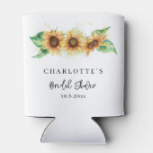 Zonnebloem Bloemstuk Aangepaste Bruidsdouche Blikjeskoeler (Achterkant)