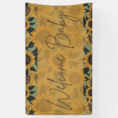 Zonnebloem Bloom Baby shower Banner (Verticaal)