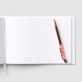 Zonnebloem Bloom Greenery Script Moderne bruiloft Gastenboek (Binnen)