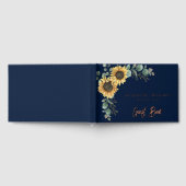 Zonnebloem Bloom Greenery Script Moderne bruiloft Gastenboek (Volledig)