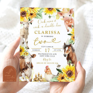 Zonnebloem Boerderij Zomerverjaardag Kaart