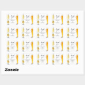 Zonnebloem boho bubbels en brouwsels Dank u bruilo Vierkante Sticker (Vel)