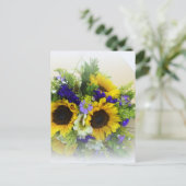 Zonnebloem Boquet Briefkaart (Staand voorkant)