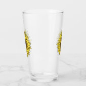 Zonnebloem, botanisch, cadeau voor vrouwen glas (Links)