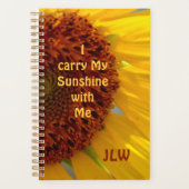 Zonnebloem Botanisch ik draag mijn zonneschijn bij Planner (Voorkant)