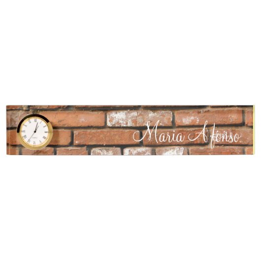 Zonnebloem Brick Construction Desk Naambordje (Voorkant)