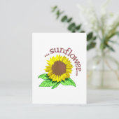 Zonnebloem Briefkaart (Staand voorkant)