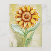 Zonnebloem Briefkaart (Voorkant)