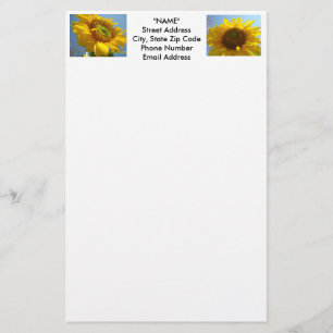 Zonnebloem Briefpapier Aangepaste Persoonlijke Zon