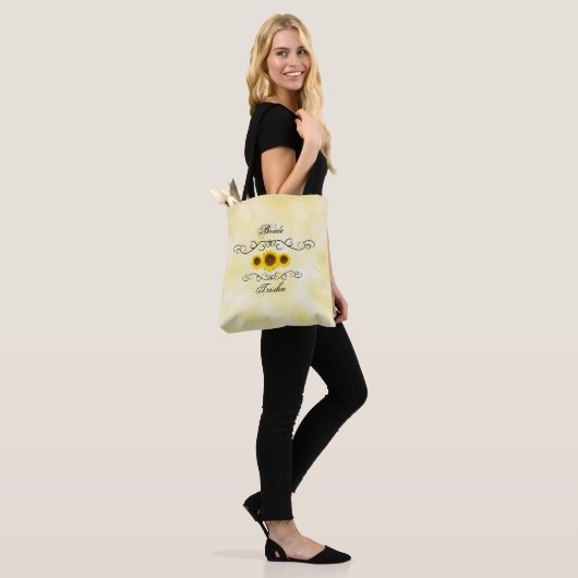 Zonnebloem bruid bruiloft Tas (Op model)