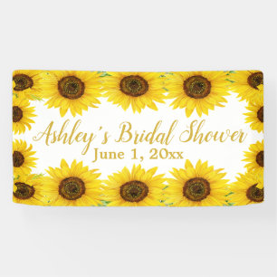 Zonnebloem Bruidsbruiloft Achtergrond Boho Bloemst Spandoek