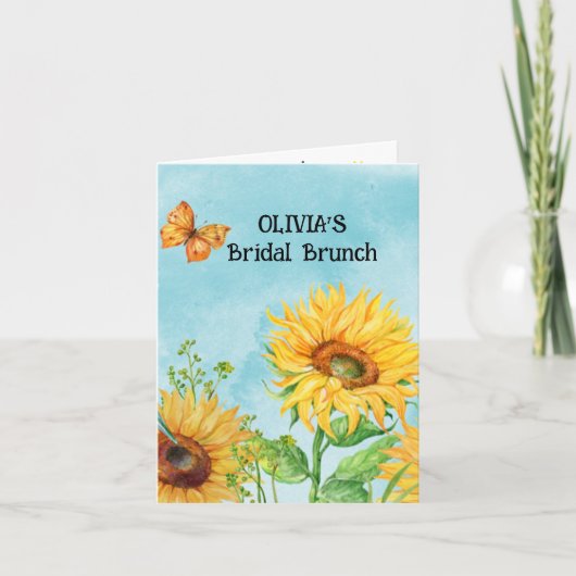 ZONNEBLOEM BRUIDSDIEPSEA FOLDED UITNODIGING (Voorkant)