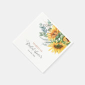 Zonnebloem Bruidsdiner Servet (Hoek)