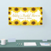 Zonnebloem Bruidsfeest Achtergrond Boho Bloemstuk Spandoek (Beurs)