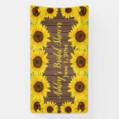 Zonnebloem Bruidsfeest Backdrop Rustieke Houten Pr Spandoek (Verticaal)