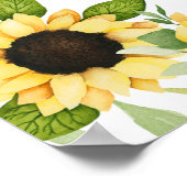 Zonnebloem Bruidsfeest Ontvangstbord Poster (Hoek)